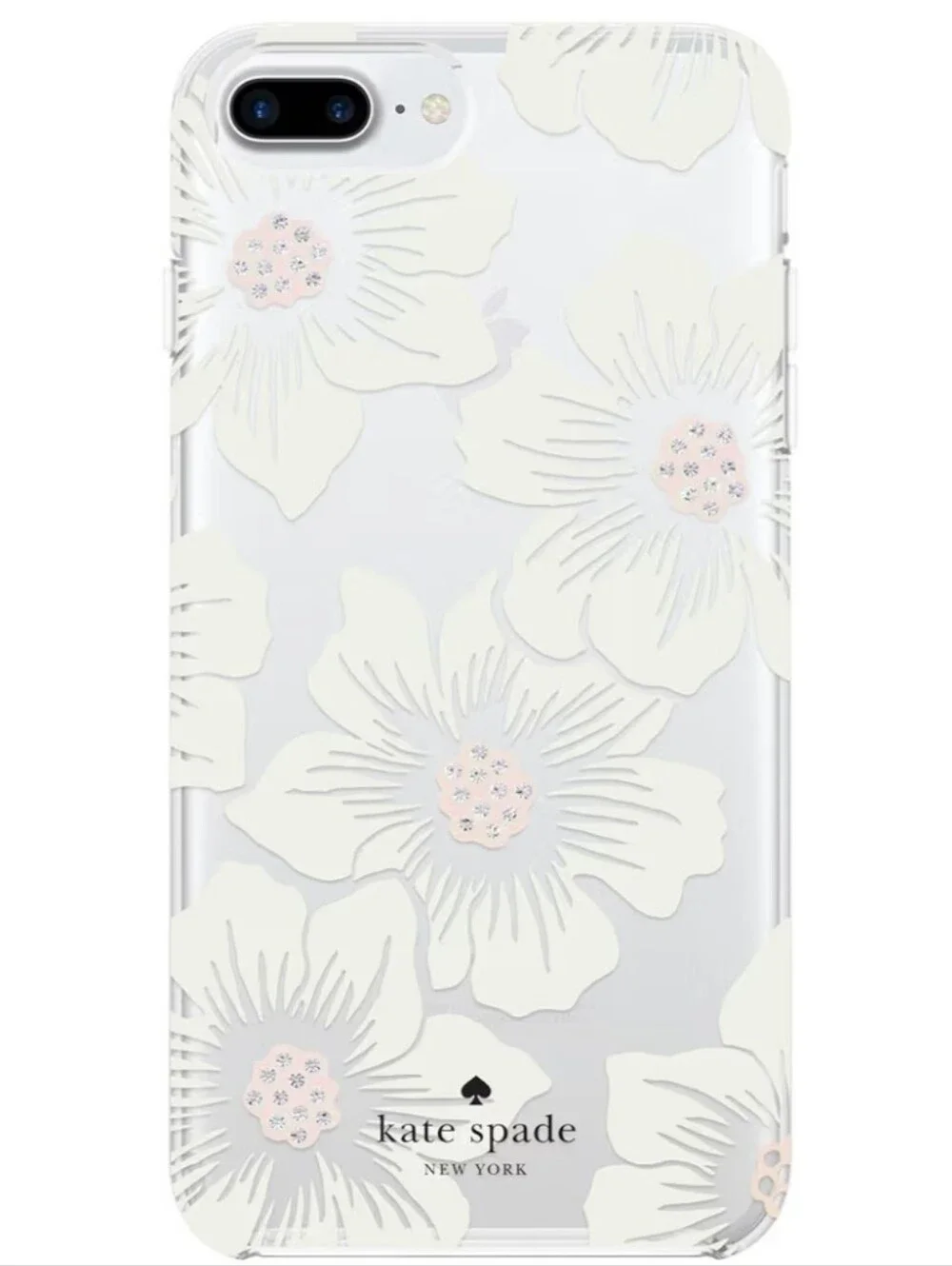 Kate Spade Clear Floral iPhone Case in White and Pink for 5.5